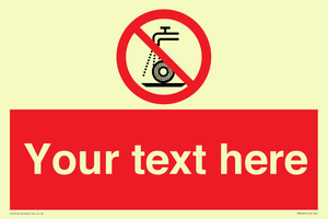 Custom prohibition Do not use for wet grinding